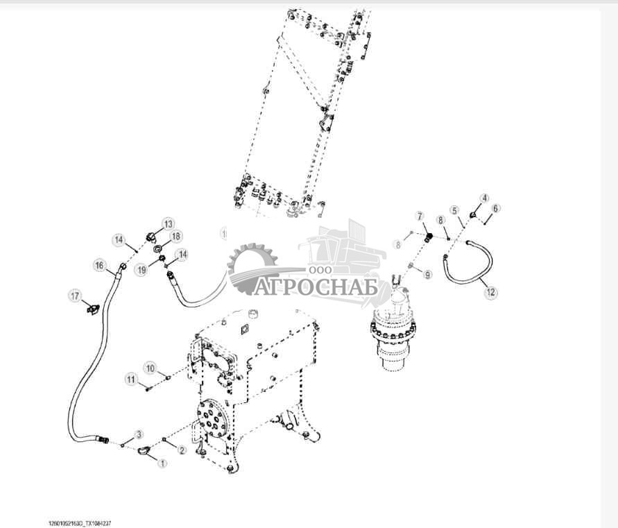 Drain Lines Swing Drive  Wrist (Harvester) 